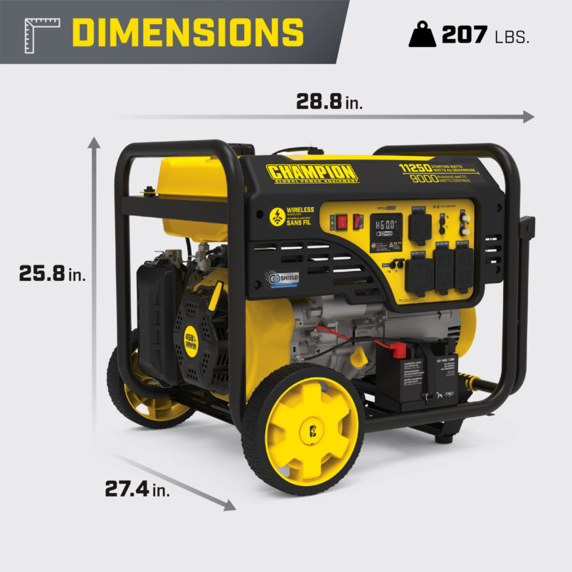 9000W Wireless Start Generator with CO Shield®