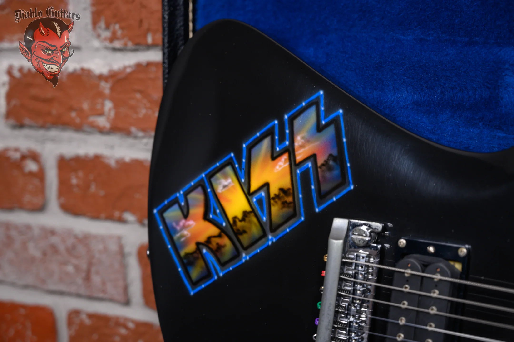 B.C. Rich Limited Edition Mockingbird Standard Kiss Animalize Tour Promotion Black with Kiss Graphic 1983 w/OHSC
