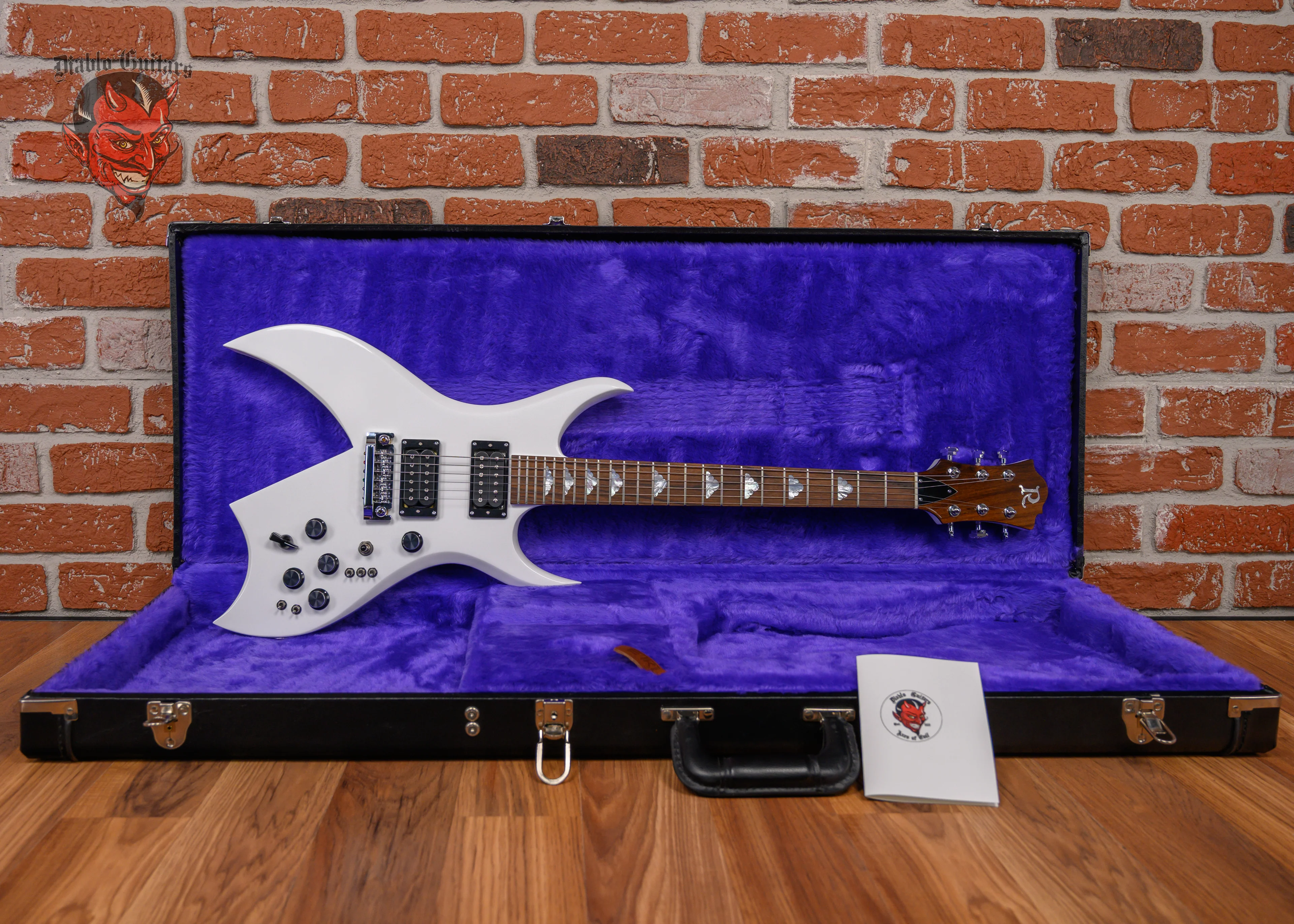 B.C. Rich USA Rich Bich Standard Glitter Rock White Built by Neal Moser in 2023 w/OHSC