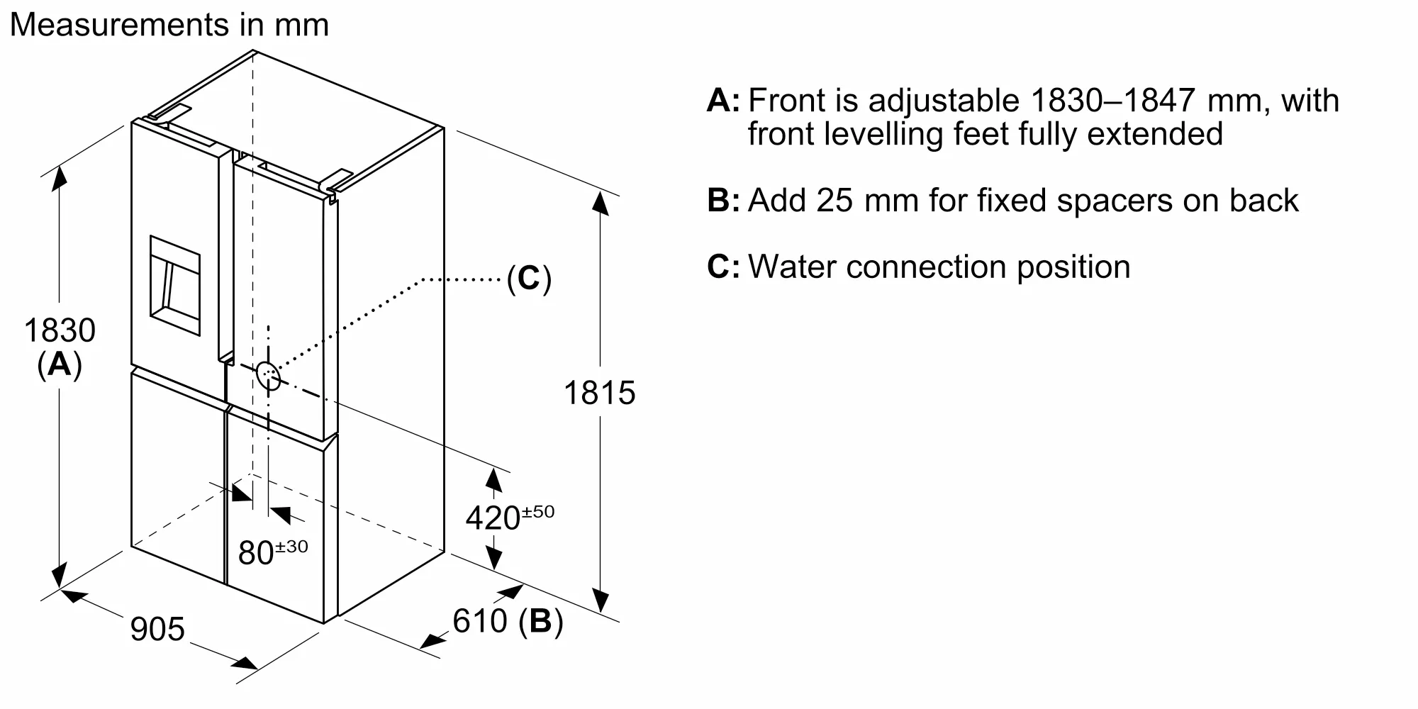 SIEMENS KF96DPXEA iQ700 French door bottom freezer, multi door 183 x 90.5 cm Brushed black steel antiFingerprint, Total noFrost