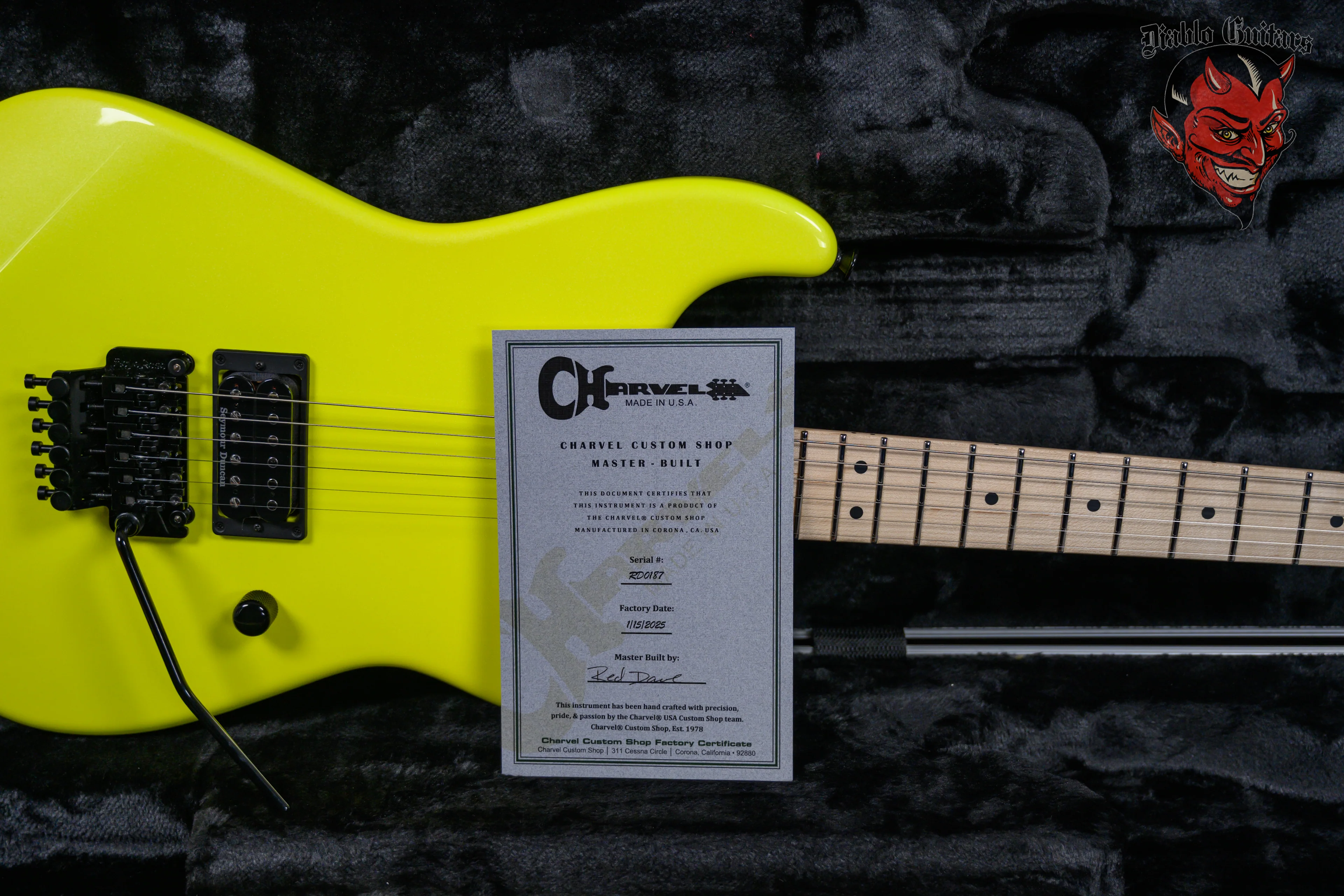 Charvel USA Custom Shop San Dimas Namm Edition #603 Master Built by ��Red�� Dave Nichols Neon Pearl Yellow 2025 w/OHSC