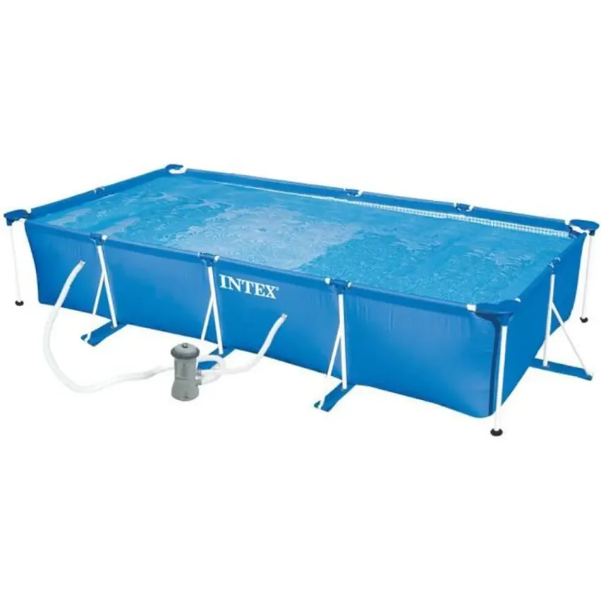 INTEX Kit piscine rectangulaire tubulaire et épurateur à cartouche - 450 x 220 x 84 cm