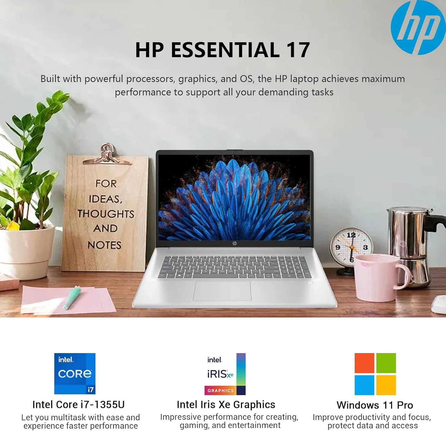 HP 17 Inch Laptop Touchscreen Computer, 17.3 HD+ Touch Screen Business Laptop, Intel 10-Core i7, 64GB RAM 2TB SSD, Windows 11 Pro, Backlit 10-Key, Fingerprint Reader