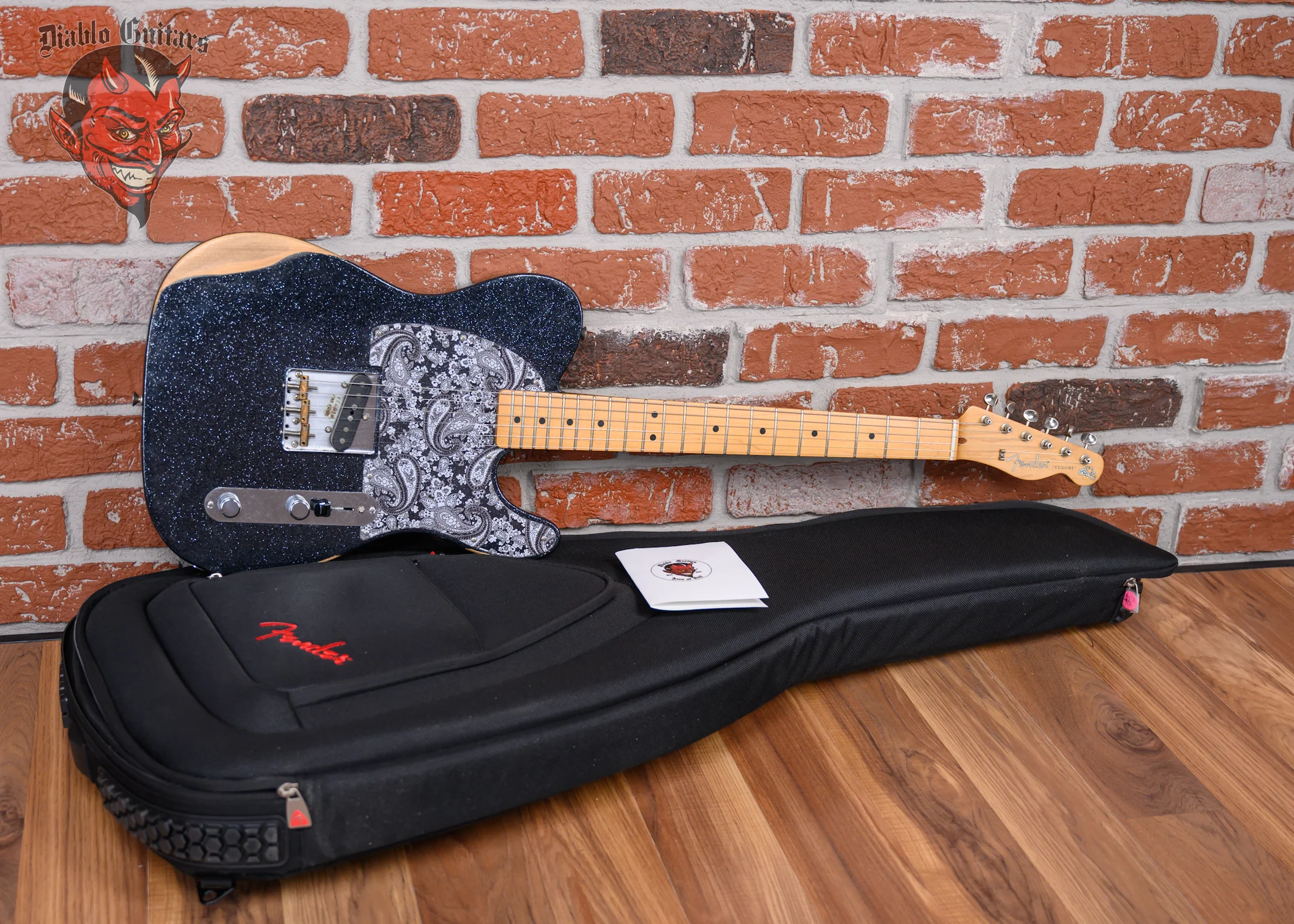 Fender Brad Paisley Road Worn Esquire Black Sparkle 2021 w/Fender Gigbag