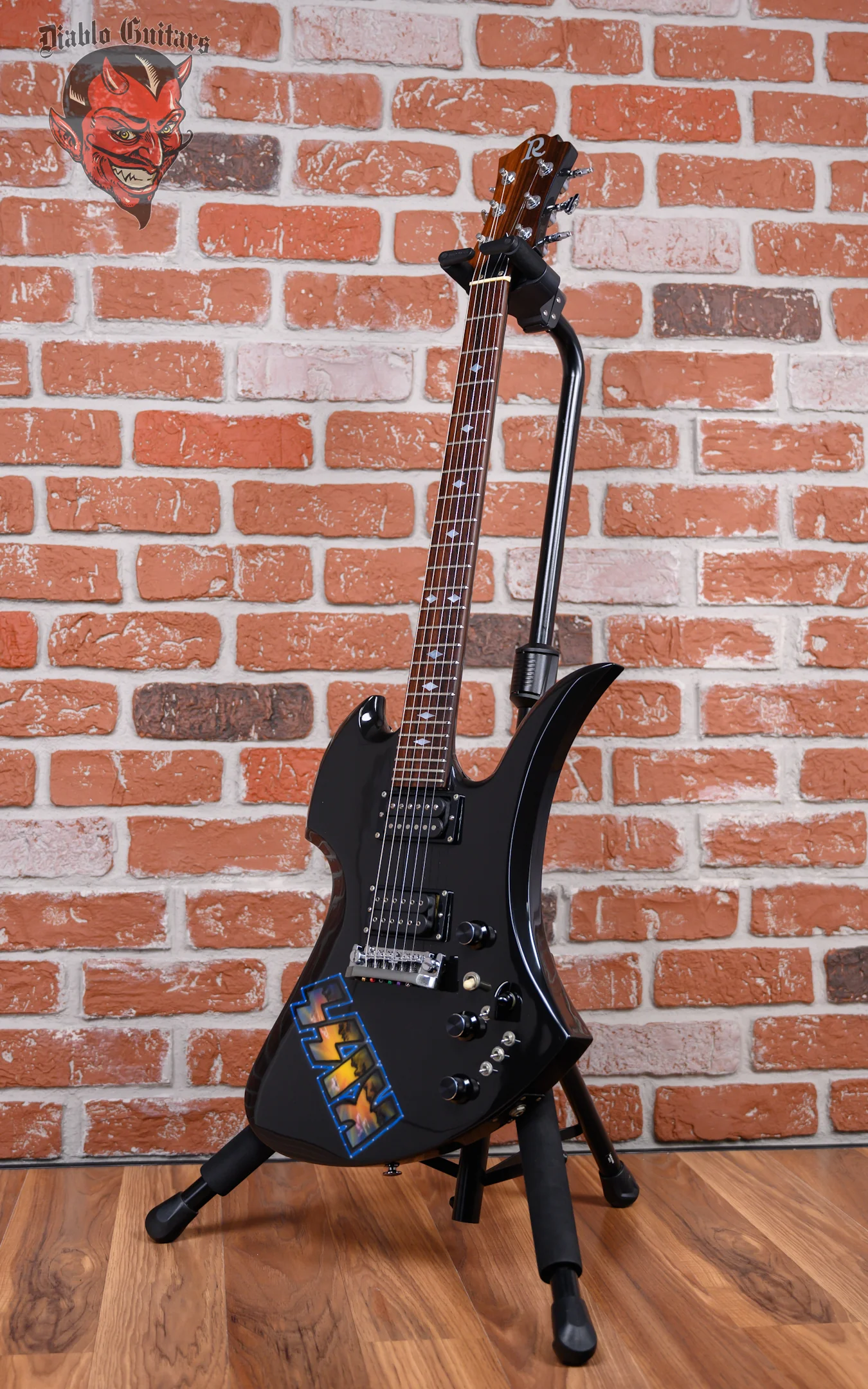 B.C. Rich Limited Edition Mockingbird Standard Kiss Animalize Tour Promotion Black with Kiss Graphic 1983 w/OHSC