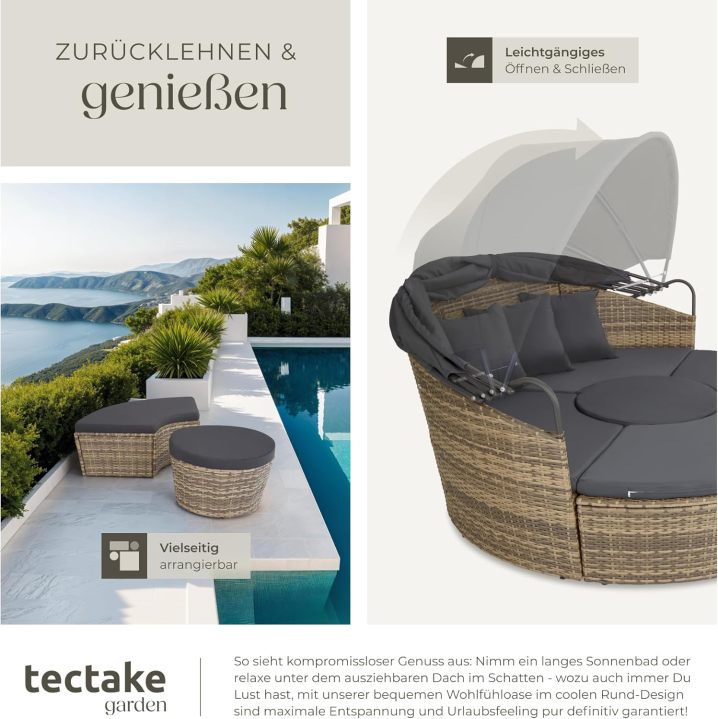 Lounge shell sun island outdoor weatherproof