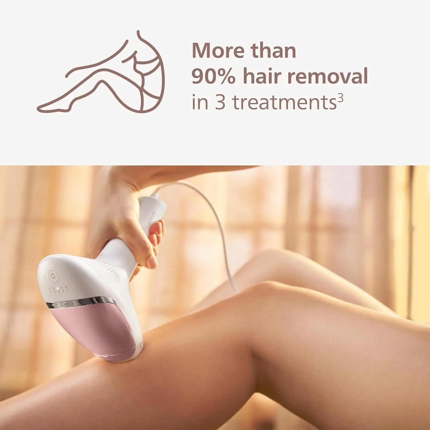 Philips Lumea 8000 Series IPL Hair Removal, Permanent Laser Hair Reduction for Women & Men, Easy and Comfortable Use at Home, SenseIQ, 2 Attachments for Body & Face, BRI932/03