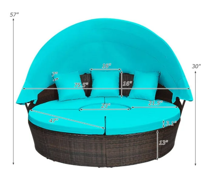 Lounge shell sun island outdoor weatherproof