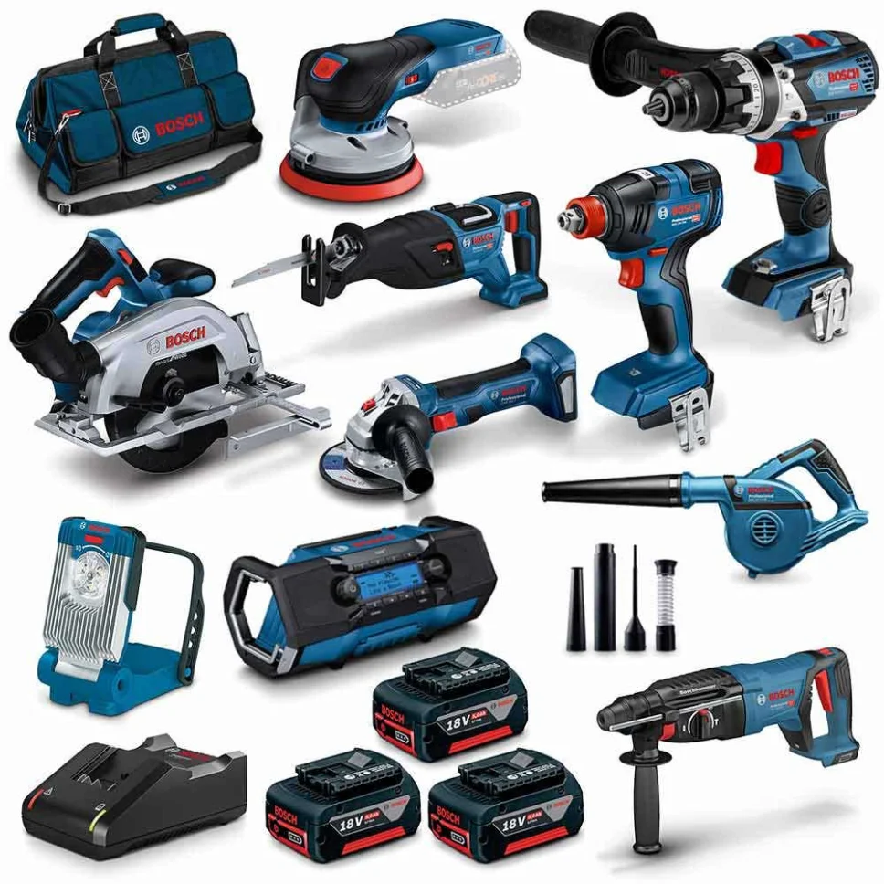 Kit combinato BOSCH 18V Brushless 12 pezzi 3 x 5,0 Ah 0615990N3B