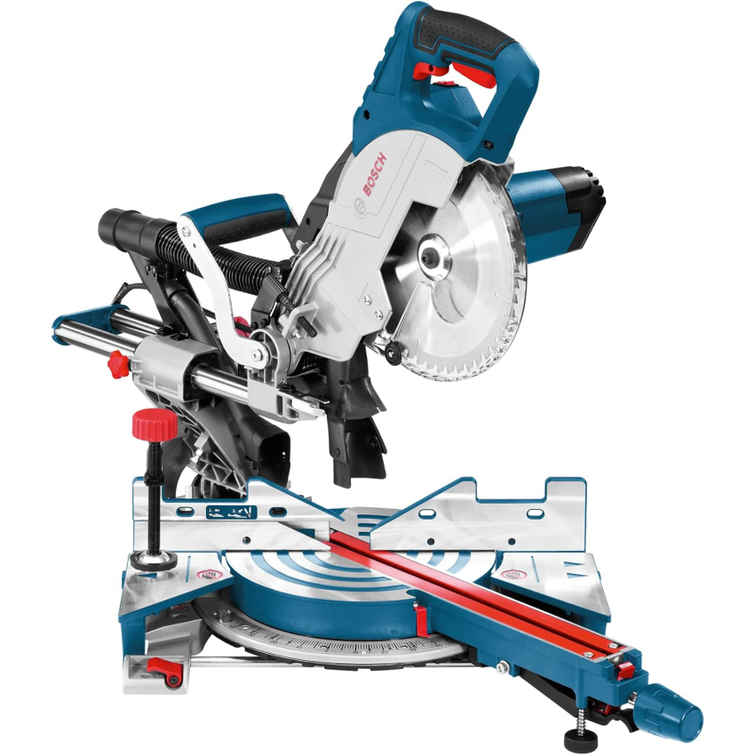 Bosch Professional GT GCM 8 SJL + GTA 2600 Scie à Onglet radiale châssis Professional, Bleu