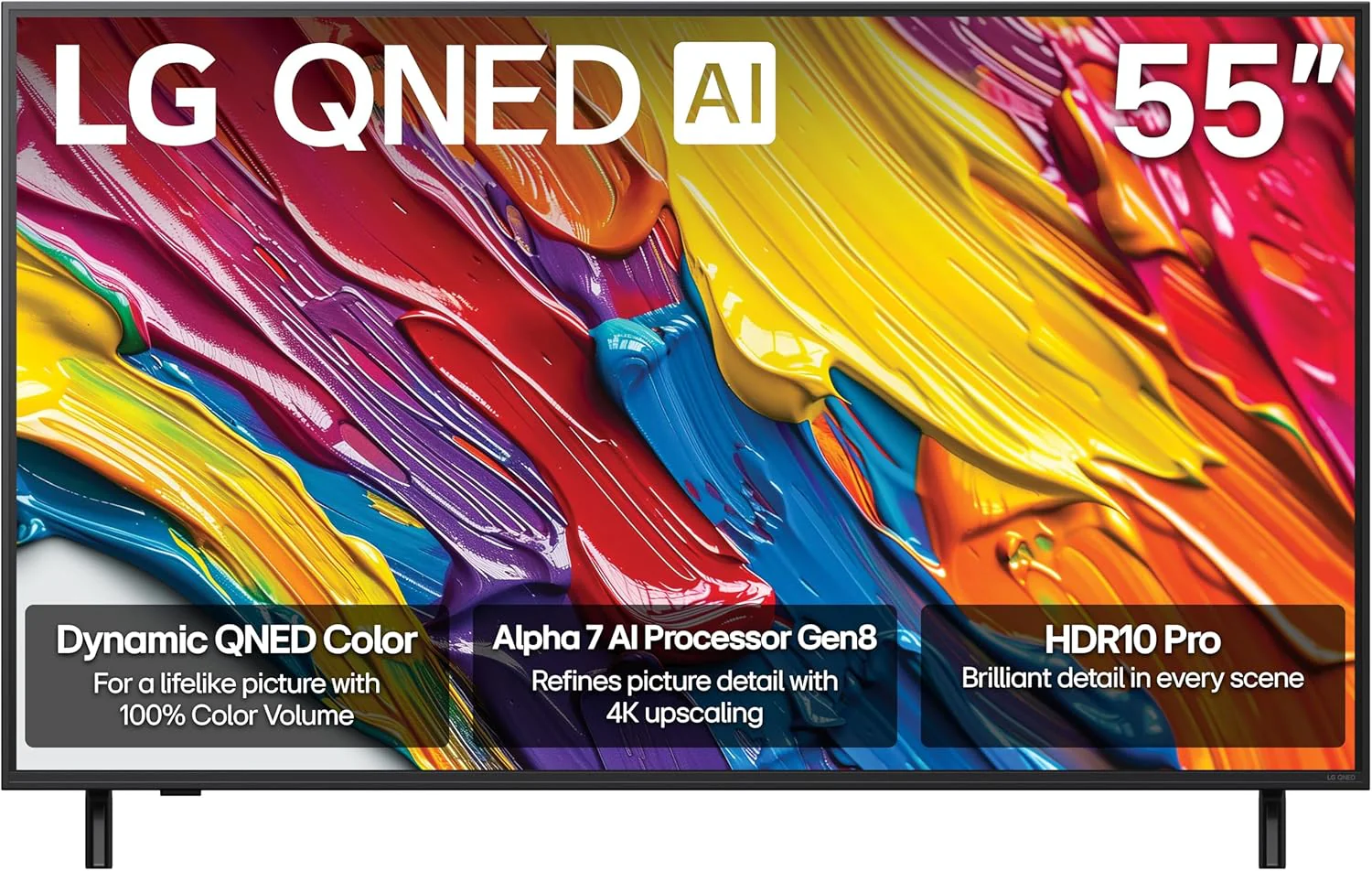 LG 65-Inch Class QNED AI 4K QNED82A Series Smart TV w/AI Sound, HDR10, 4K Super Upscaling, Filmmaker Mode, Wow Orchestra, Alexa Built-in (65QNED82AUA, 2025)