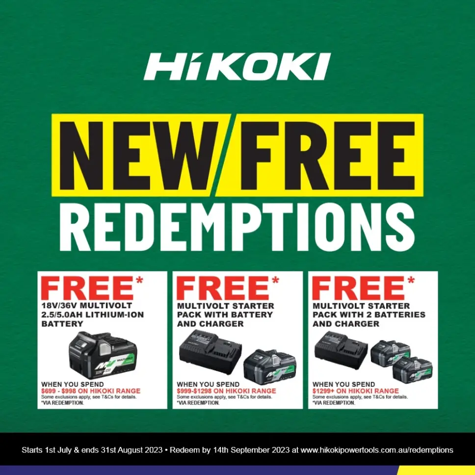 Kit combinato HIKOKI 36V Multivolt Brushless 5 pezzi 2 x 2,5Ah/5,0Ah KC36D5A2(HRZ)