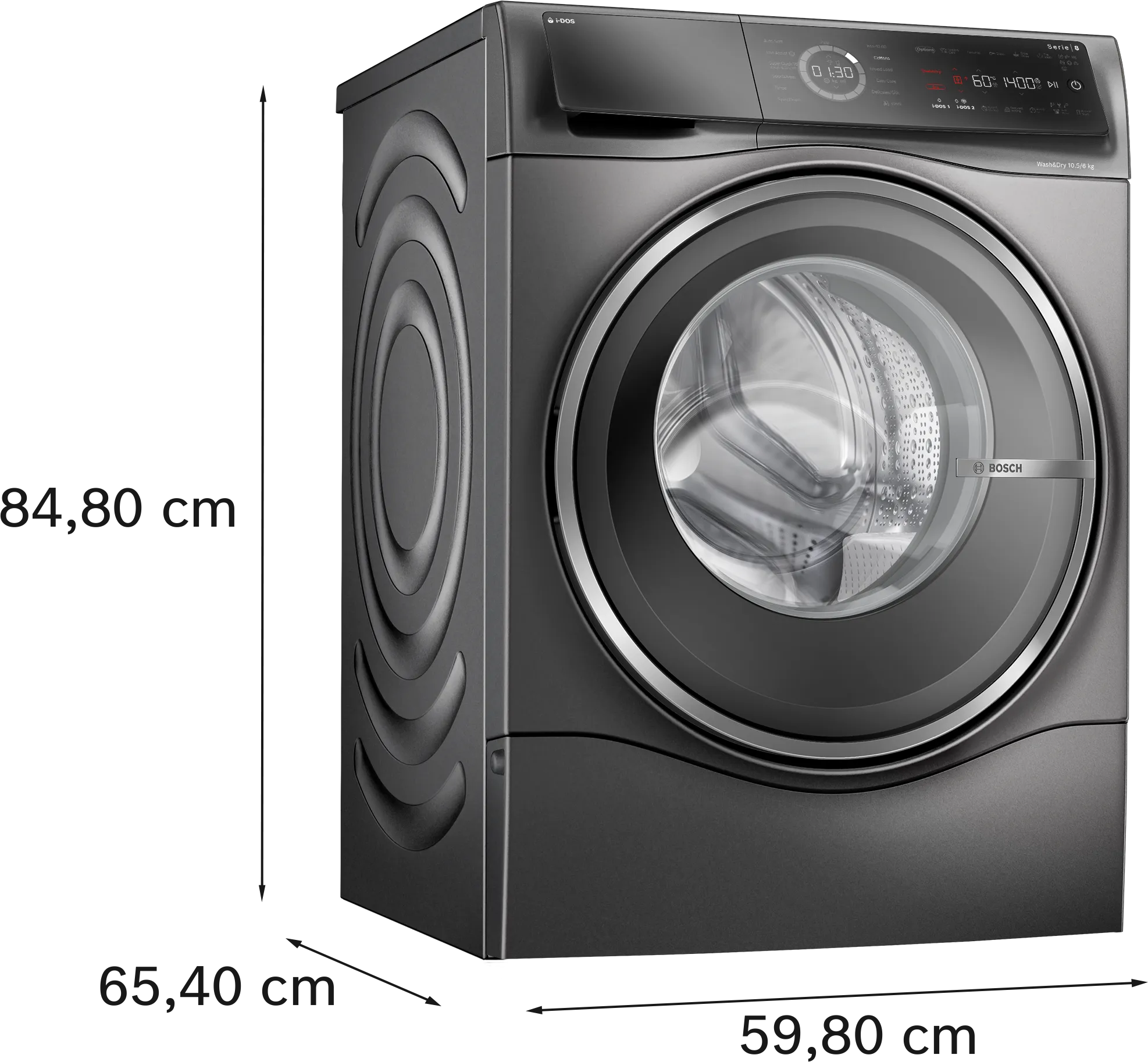 BOSCH WNC254ARGB Series 8 Washer dryer 10.5/6 kg 1400 rpm