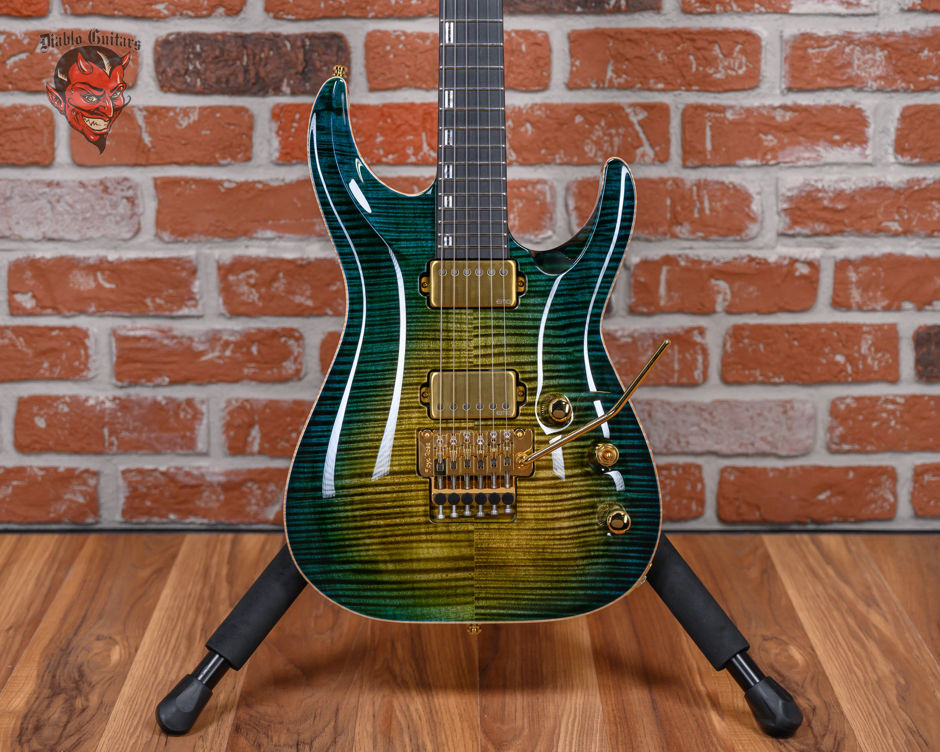 ESP Custom Shop Horizon CTM FR/FM Flamed Maple Top Turquoise Green Teardrop Sunburst 2024 w/OHSC