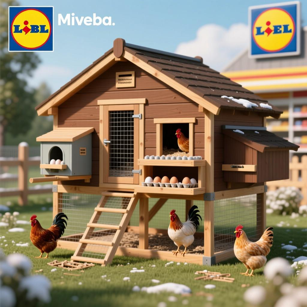 Miweba MyAnimal Hühnerstall MH-15 XXL | 186x146x147 cm - Für 7 Hühner - Nistkasten mit Freilaufgehege - Sitzstange - Winterfest - 2 Ebenen - Hühnerhaus mit Eiablage - Kiefernholz - Voliere