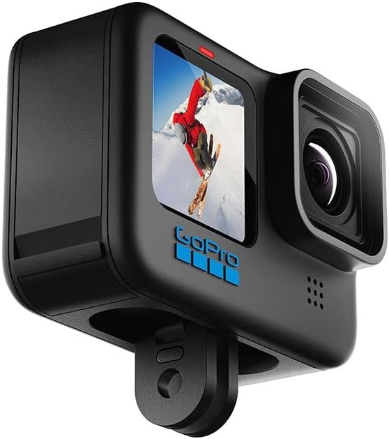 GoPro HERO10 Black - Waterproof Action Camera with Front LCD and Touch Rear Screens, 5.3K60 Ultra HD Video, 23MP Photos, 1080p Live Streaming, Webcam, Stabilization