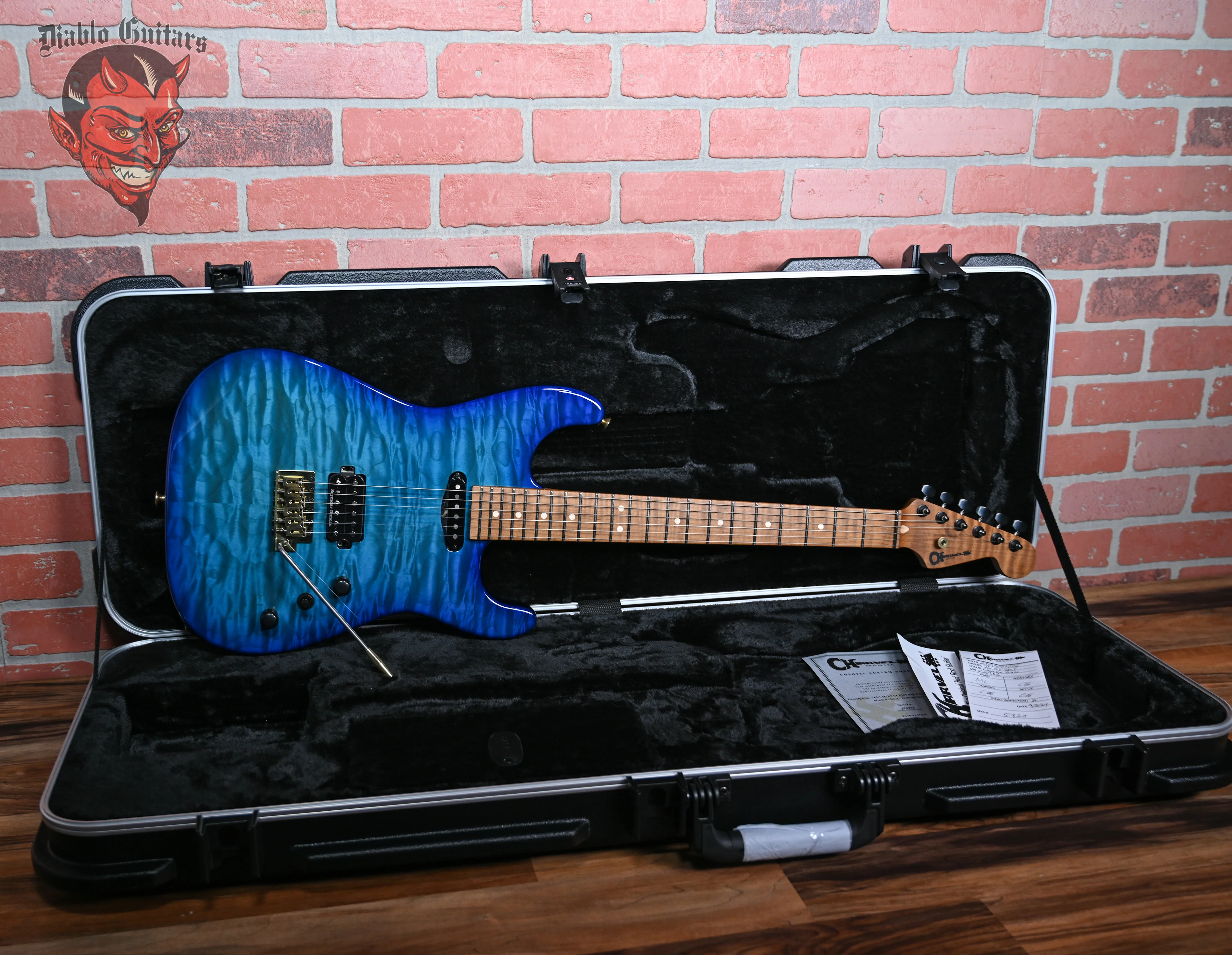 Charvel USA Custom Shop Special Edition San Dimas HS CT QMT Roasted Chlorine Burst 2024 w/OHSC