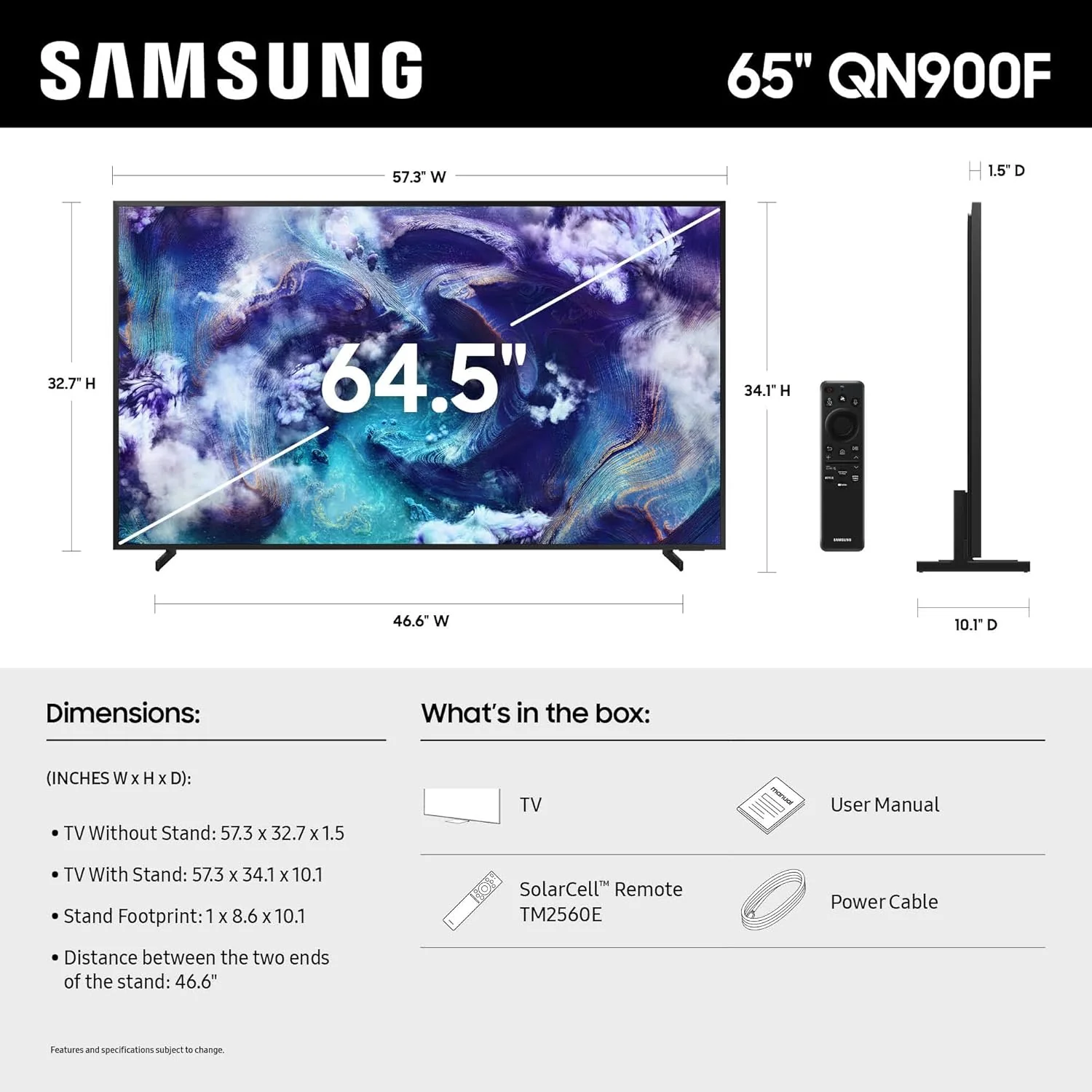 Samsung 65-Inch Class Neo QLED 8K QN900F Series, Vision AI, Mini LED Smart TV (2025 Model, 65QN900F) Neo Quantum HDR 8K Pro, Object Tracking Sound + w/Dolby Atmos, Glare Free, Alexa Built-in