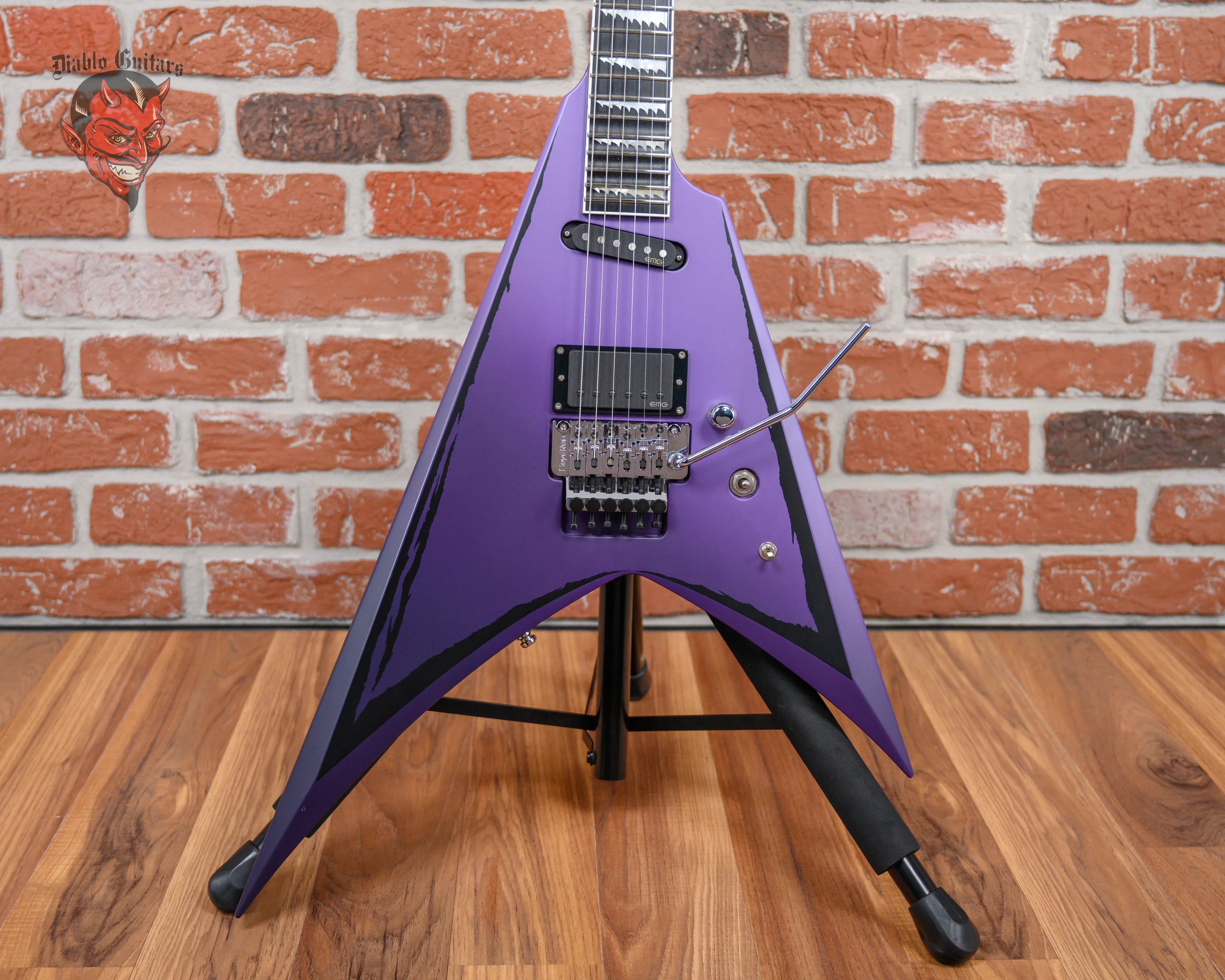 ESP Custom Shop Alexi Laiho Signature Purple Fade Satin w/ Ripped Pinstripes 2022 w/OHSC