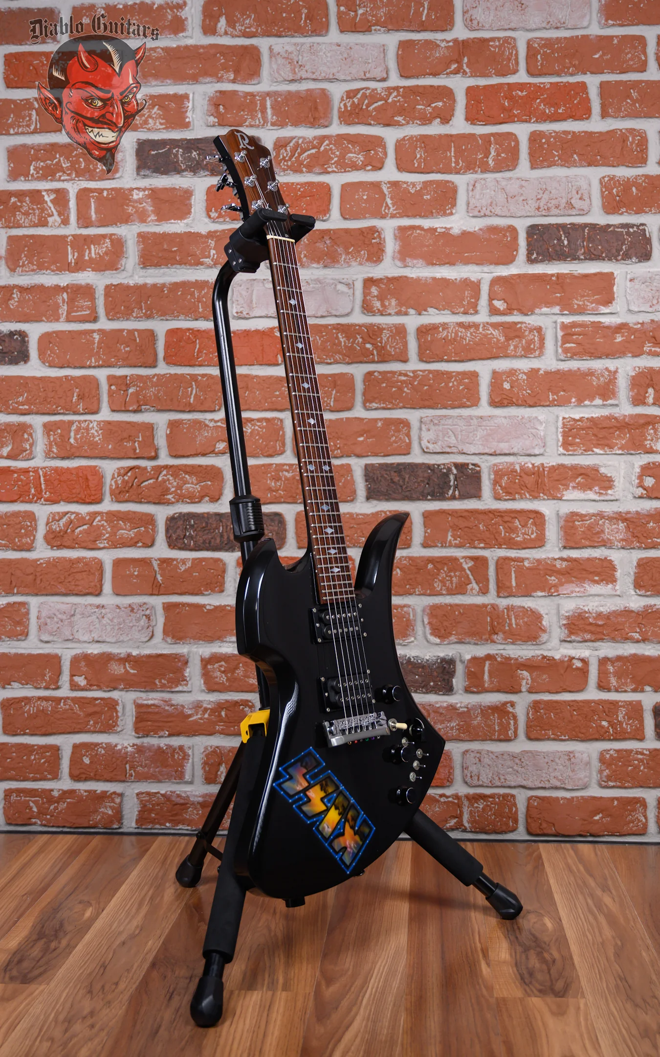 B.C. Rich Limited Edition Mockingbird Standard Kiss Animalize Tour Promotion Black with Kiss Graphic 1983 w/OHSC
