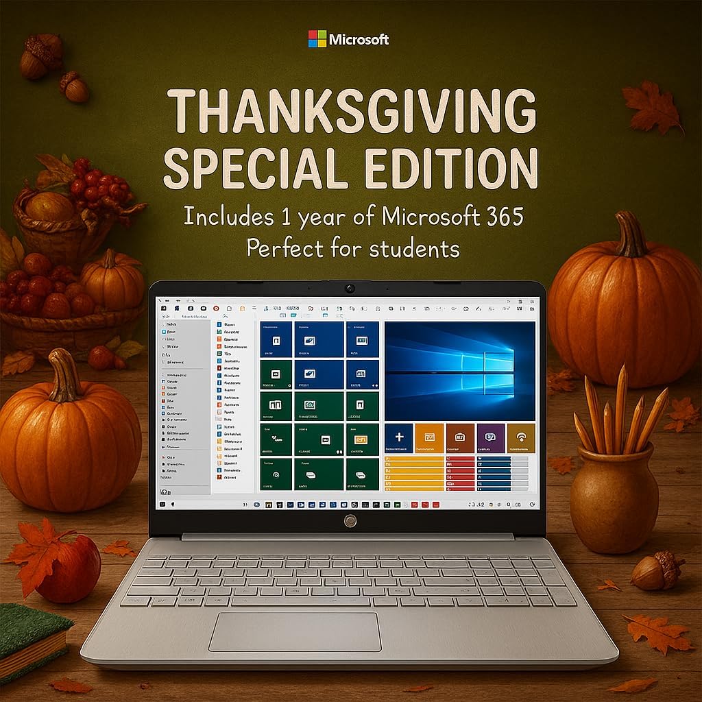 HP 2025 Latest 15.6'' Limited Edition with Microsoft Office 365, Powerful Intel 4-core Processor, 16GB RM, 512GB, 15.6