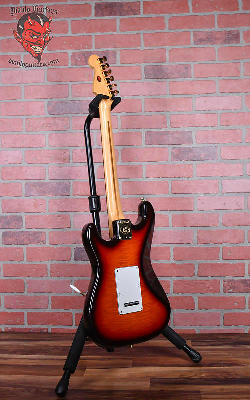 Fender 50th Anniversary Limited Edition American Standard Strat Flame Maple Top & Back Antique Burst #2377 1996 w/OHSC