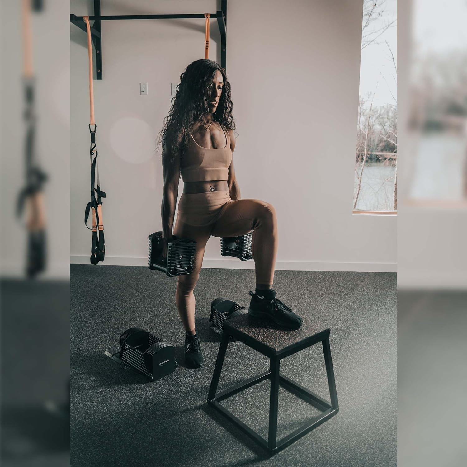 PowerBlock Pro 50 Adjustable Dumbbells, Sold in Pairs, 5-50 lb. Dumbbells, Durable Steel Build, Innovative Workout Equipment, All-in-One Dumbbells