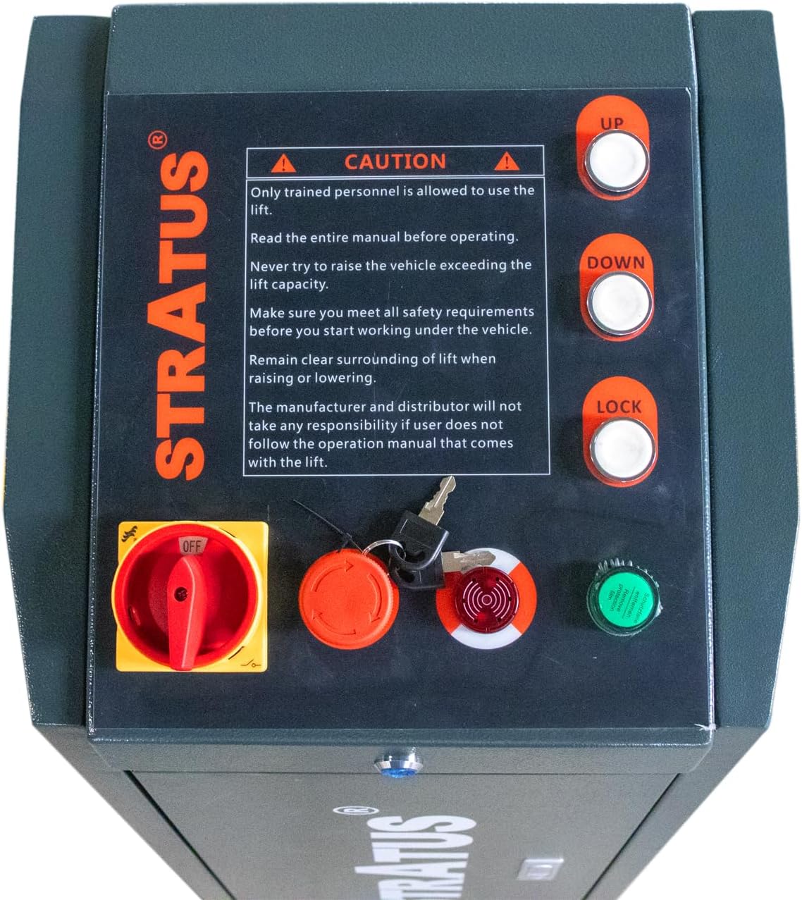 Stratus Extra Wide Commercial Grade Open Center Portable Mid Rise Electric Safety Lock Release Scissor Lift SAE-MS9000X (110V)