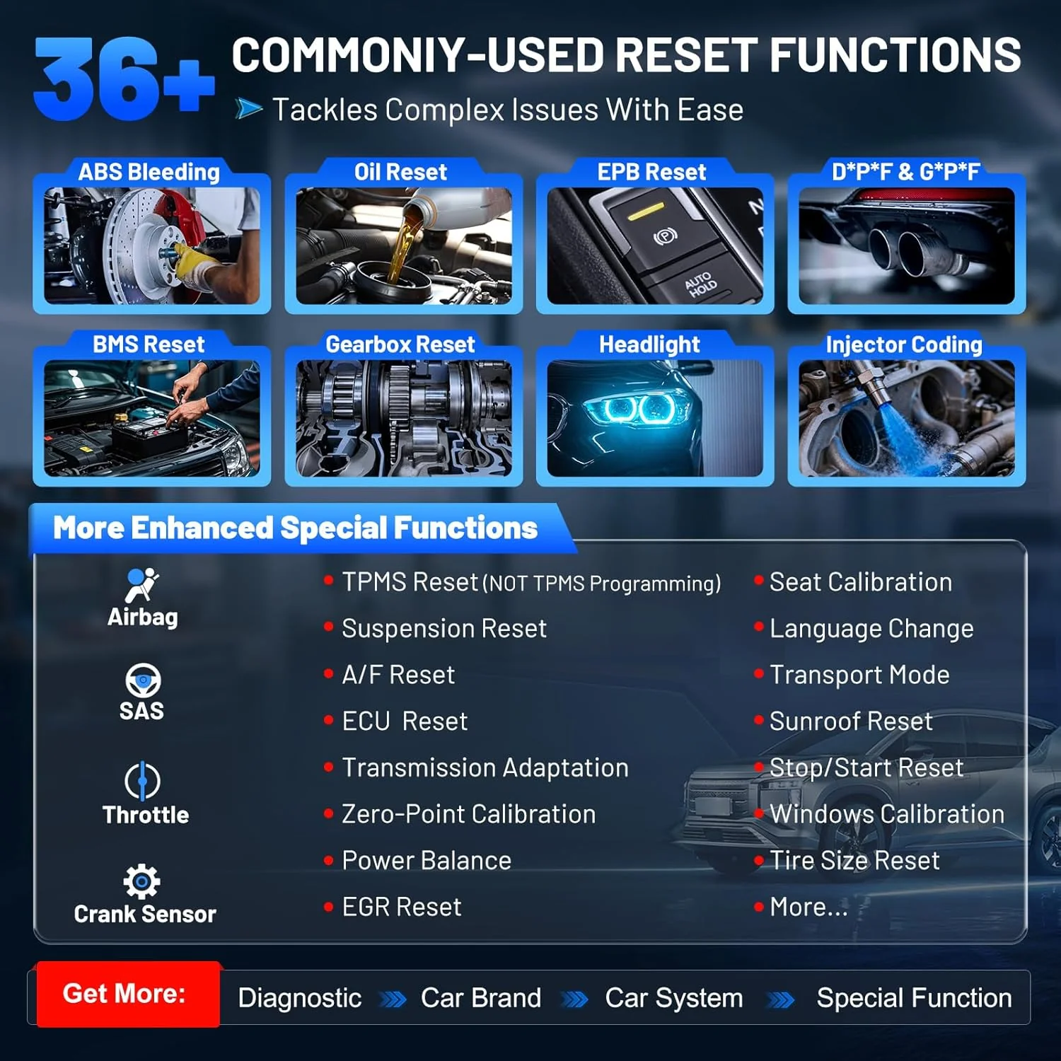 XTOOL D7X OBD2 Scanner Diagnostic Tool, 2025 Bidirectional Scan Tool with 36+Resets, 3-Year Updates, FCA, CANFD & DoIP, Full System Car Scanner for ABS, Crank Sensor Relearn, Throttle Relearn