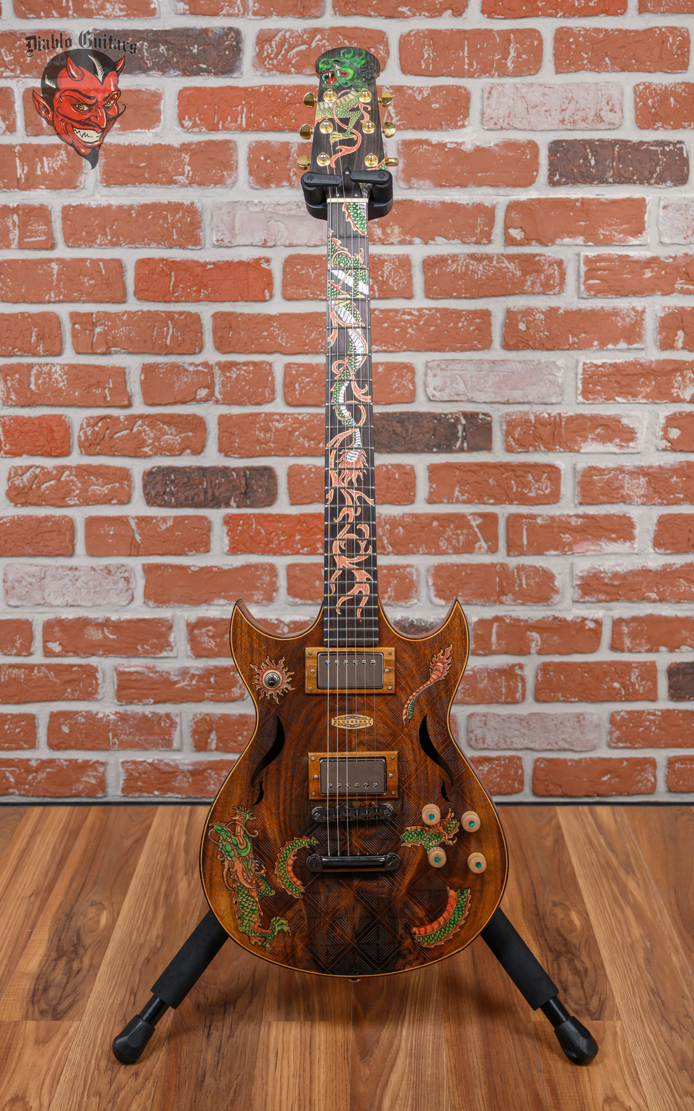 Blueberry Semi-Hollow Dragon Natural 2022 w/Gigbag