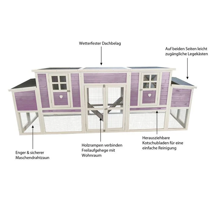 Dehner Lieblinge Hühnerstall Henriette, ca. B281,5/H105/T80 cm
