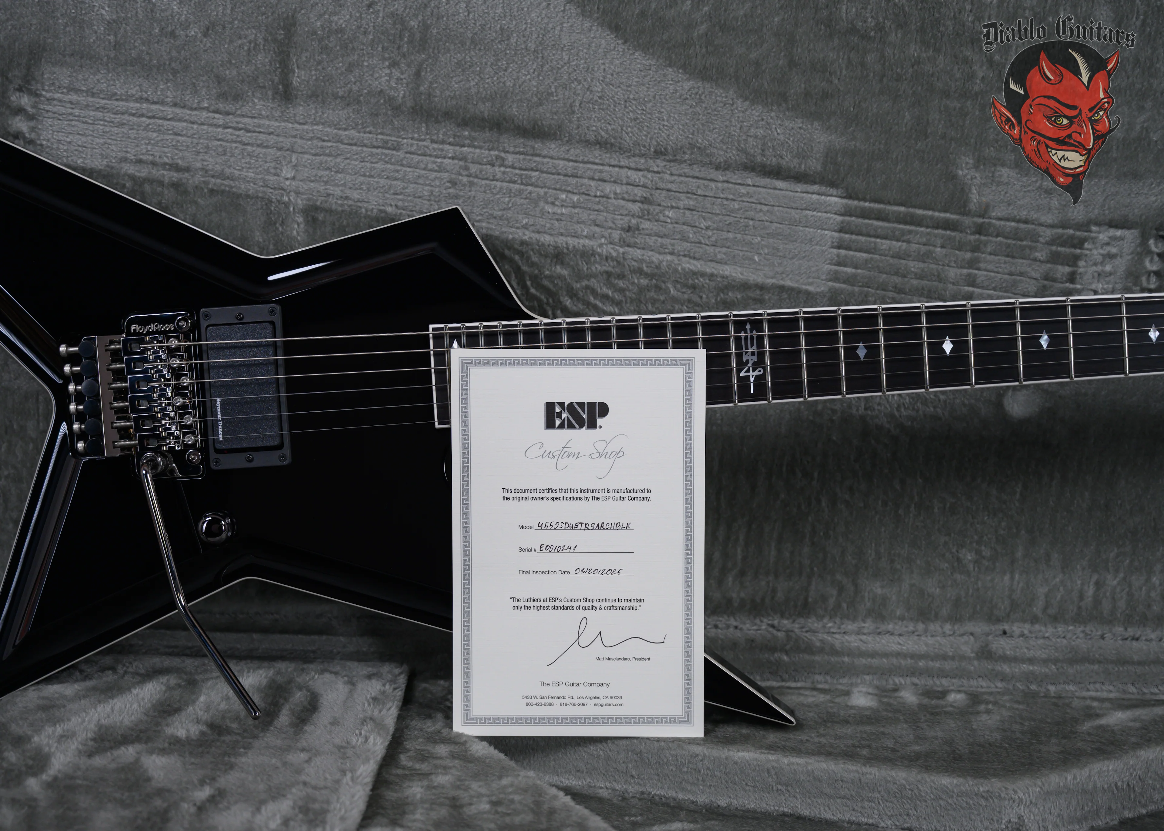 ESP Custom Shop Sammy Duet Signature Arch Top RS FR Black 2025 w/OHSC