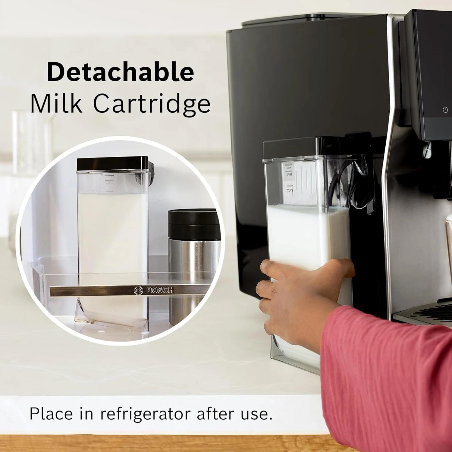 Bosch 800 Series Fully Automatic Espresso and Coffee Machine – 36 Drinks with Coffee World, Cold Brew, Double Cup, Integrated Milk Container, Smart Features, in Stainless Steel TQU60703