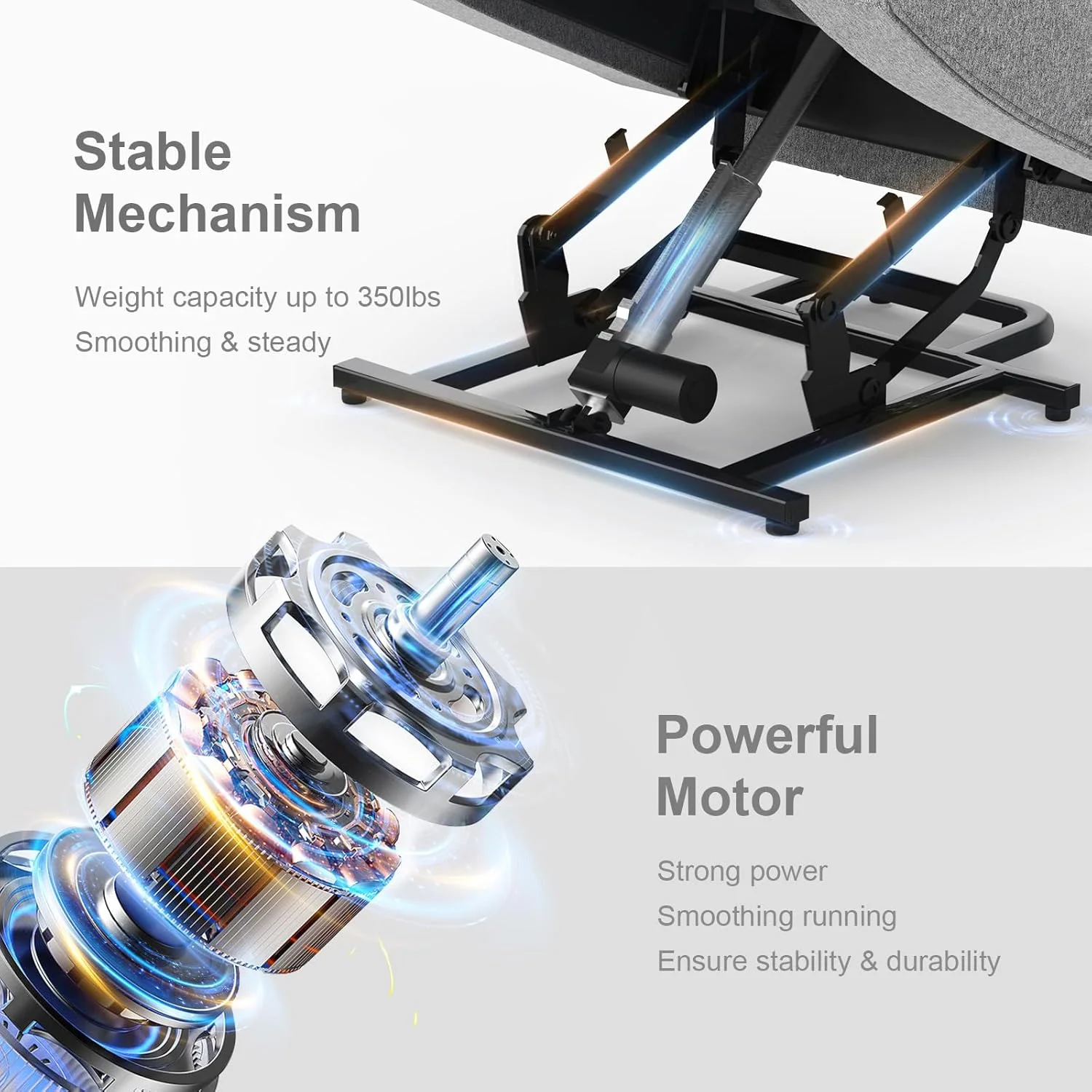 Senior relaxation chair, power lounge chair with massage and warmth, extended footstool, C + USB interface, 2 beverage racks, 2 side bags, lounge chair, lounge sofa