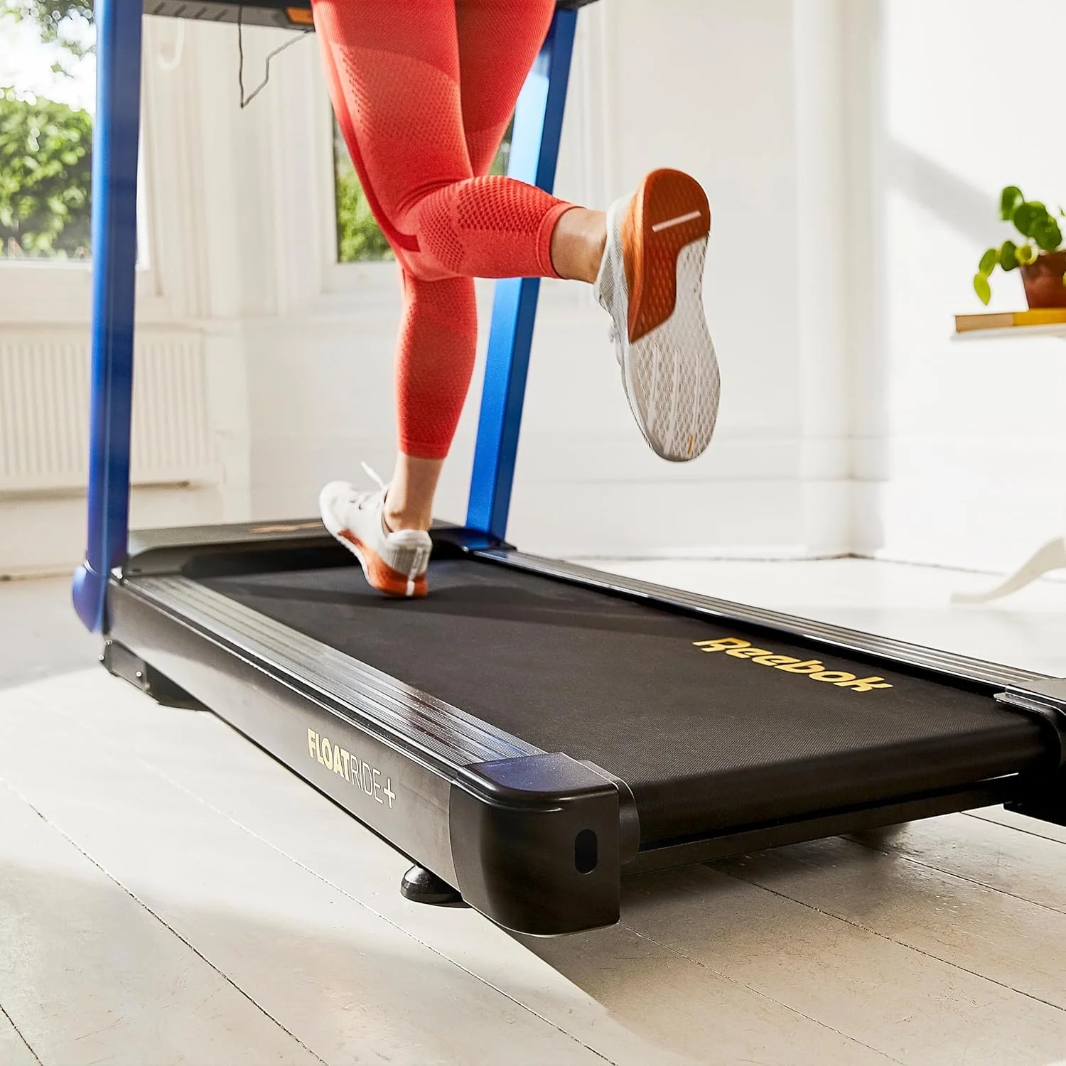 Reebok FR20z Floatride Treadmill - Blue with Incline, Bluetooth, Walking or Running, 2.25 HP, 11.2 MPH, 264 lb. Capacity, Kinomap Compatible