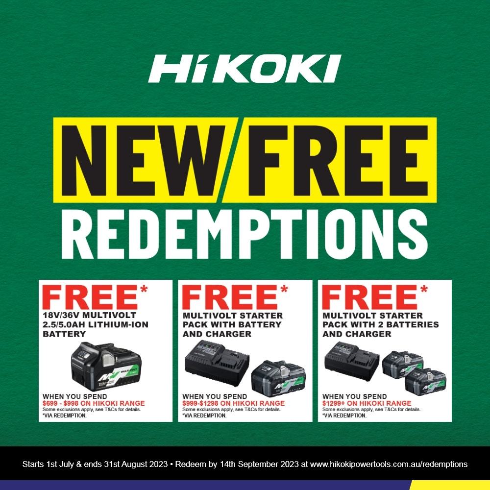 HiKOKI 36V Brushless 5 Piece 2 x 2.5Ah/5.0Ah Combo Kit KC36D5P(HRZ)