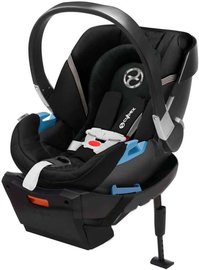 Cybex EOS 5-in-1 Travel Stroller + Aton 2 Infant Car Seat with SensorSafe & Load Leg – Converts from Carriage to Reversible Toddler Seat, Travel System Ready, Lightweight & Comfortable, Black/Black