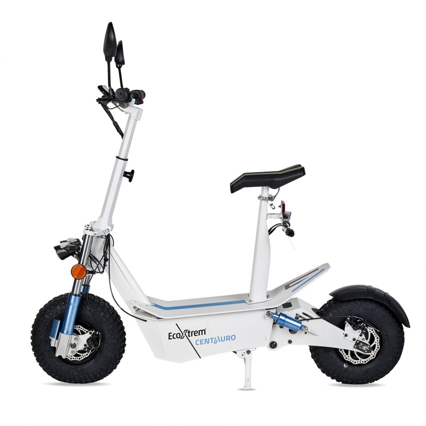 PATINETE ELÉCTRICO CENTAURO MATRICULABLE CON ASIENTO Y PANTALLA LCD XXL BLANCO