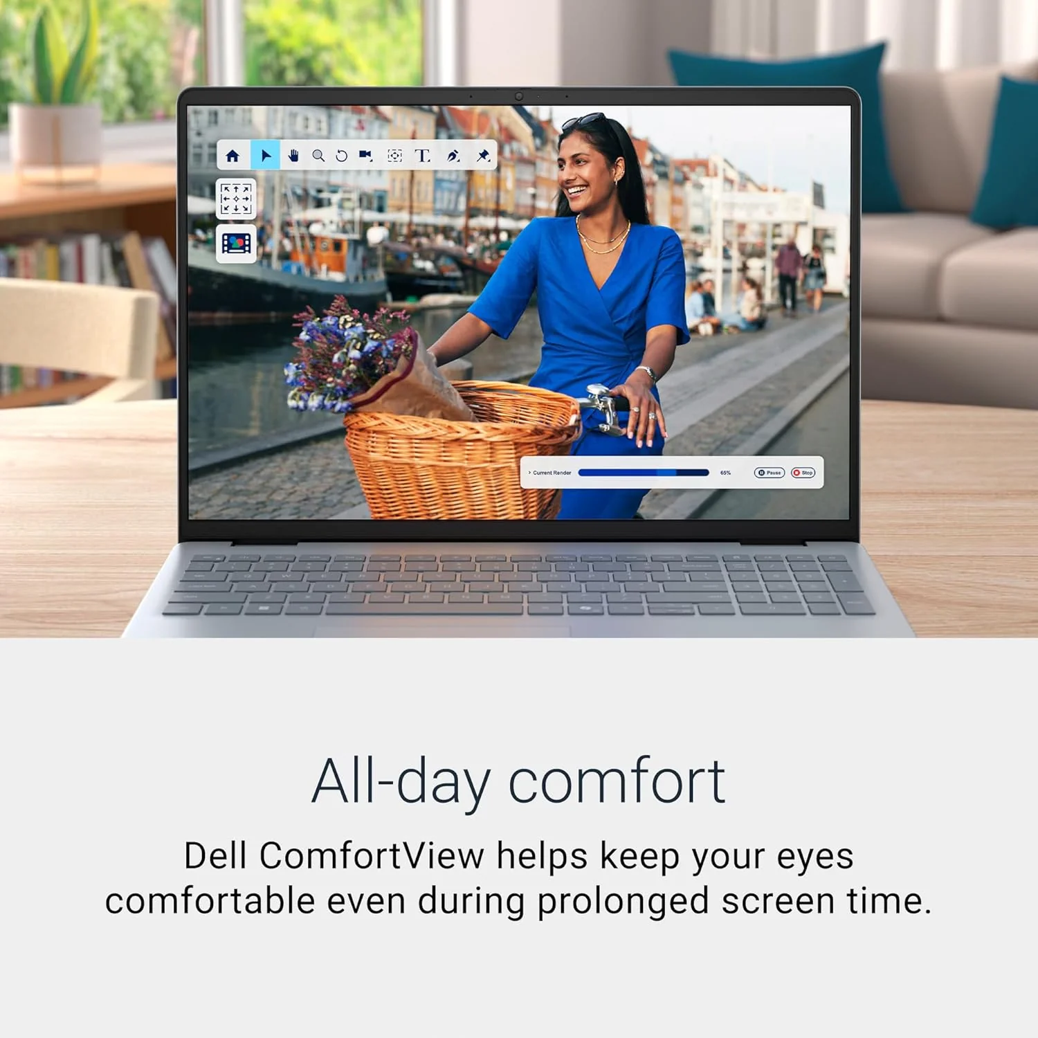 Dell 16 Laptop DC16251-16.0-inch 16:10 FHD+ Display, Intel Core 7 150U, 16GB DDR5 RAM, 1TB SSD, Intel Graphics, Windows 11 Home, Onsite Service - Platinum Silver