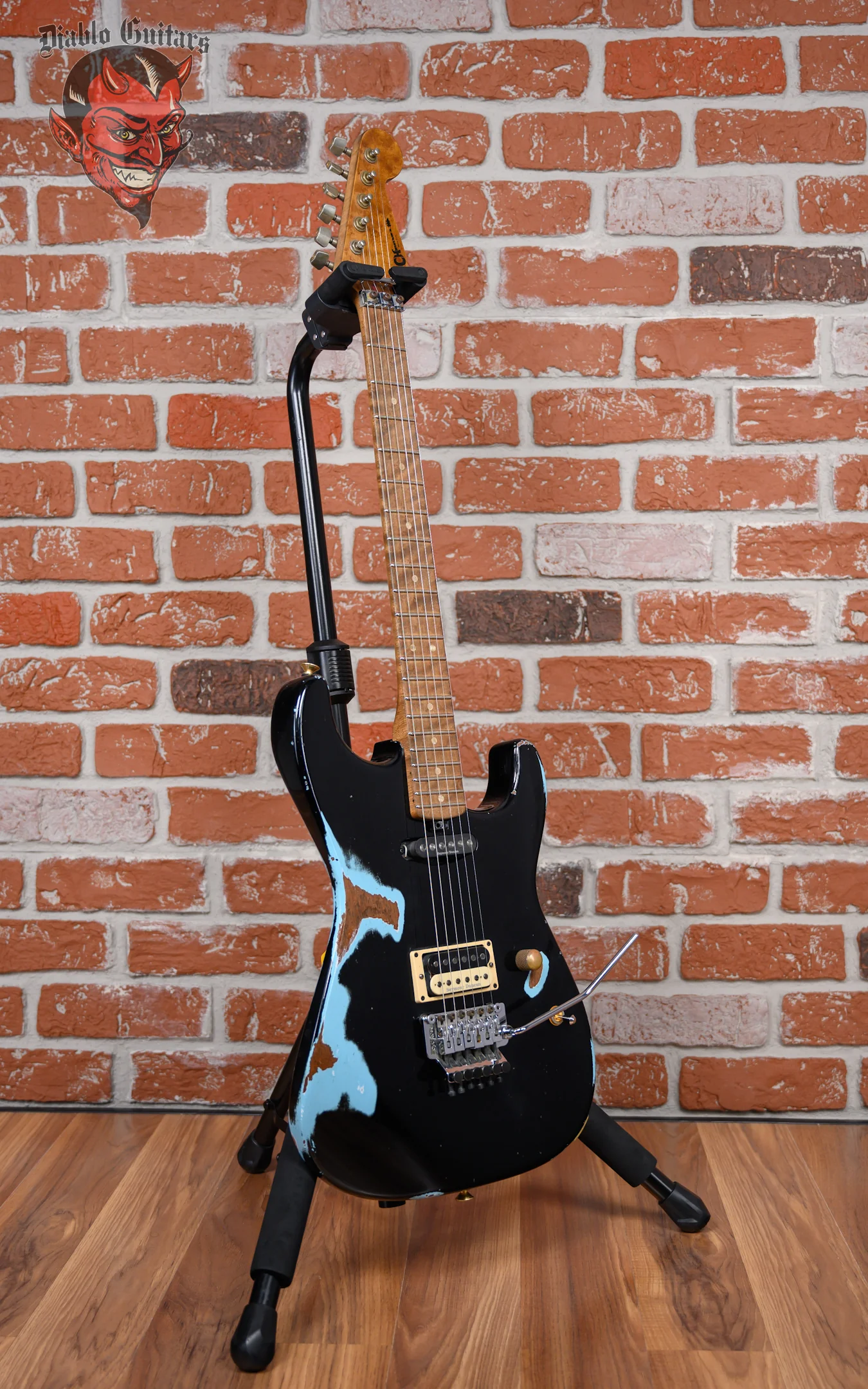 Charvel USA Custom Shop Music Zoo Exclusive Roasted San Dimas HS Master Built By Pasquale Campolattano Aged Black over Daphne Blue Heavy Relic Nitro 2024 w/OHSC