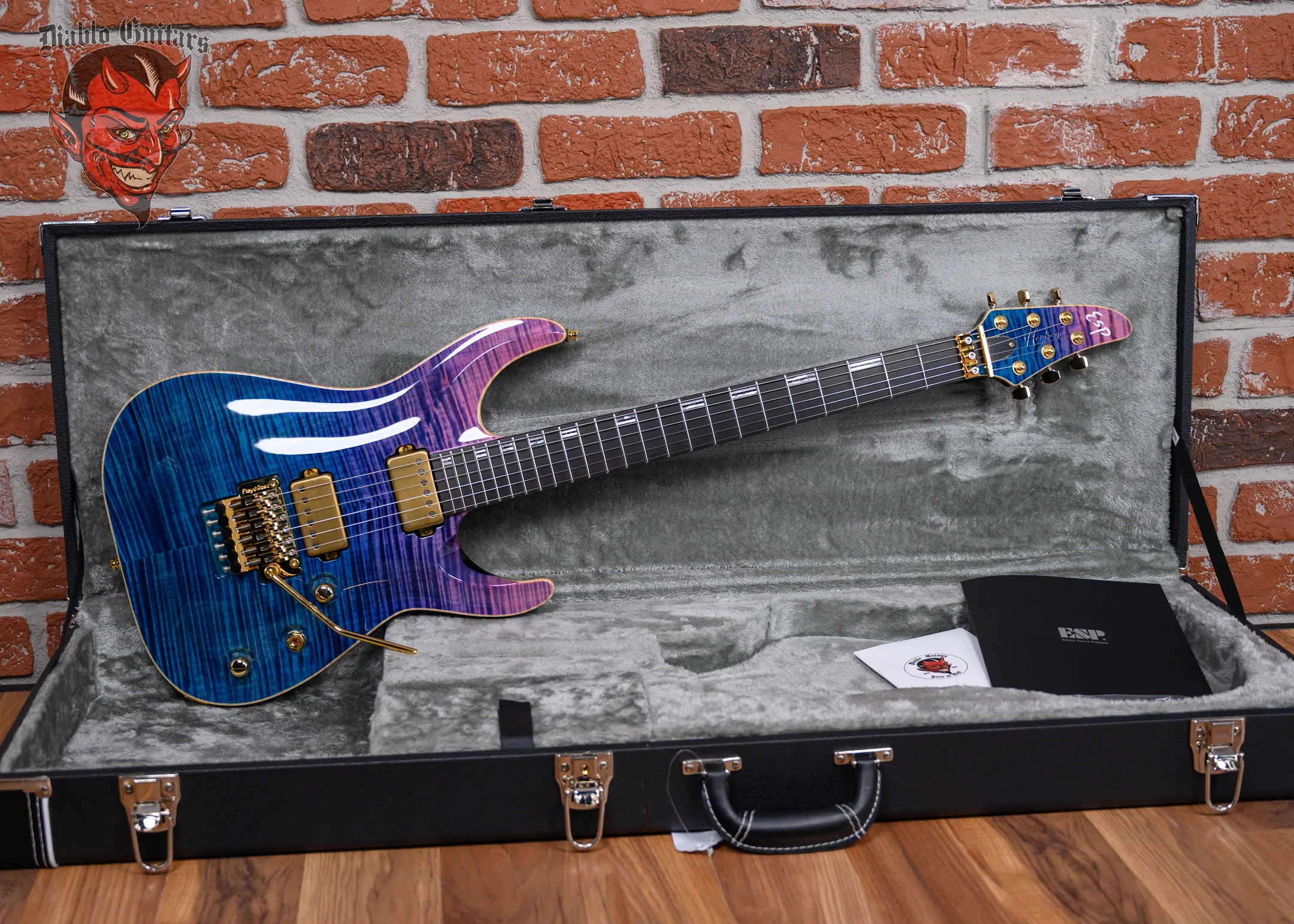 ESP Original Series Horizon-CTM FR/FM Flamed Maple Top See Thru Pink-Purple Gradation 2021 w/OHSC