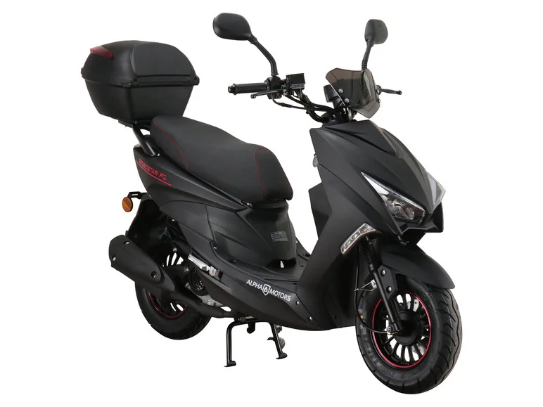 Moped scooter Speedstar FI 50 cc EURO 5 matt black incl. topcase