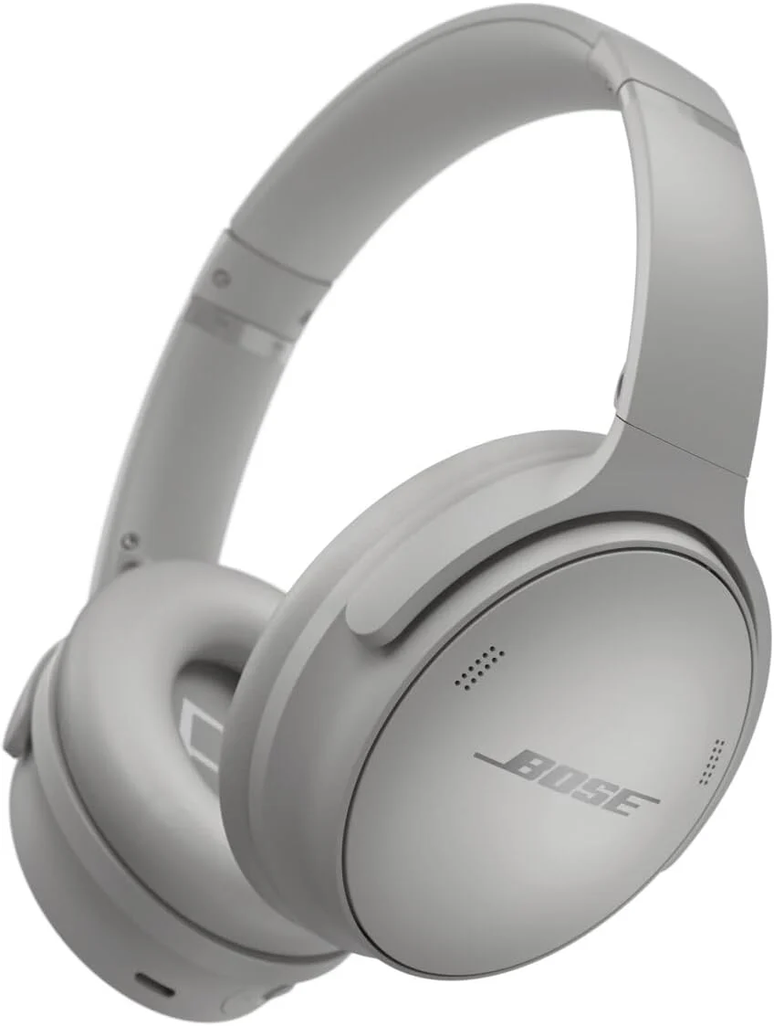 Bose QuietComfort Headphones - Wireless Bluetooth Headphones, Active Over Ear Noise Cancelling and Mic, USB-C Charging, Deep Bass, Up to 24 Hours of Playtime, Black