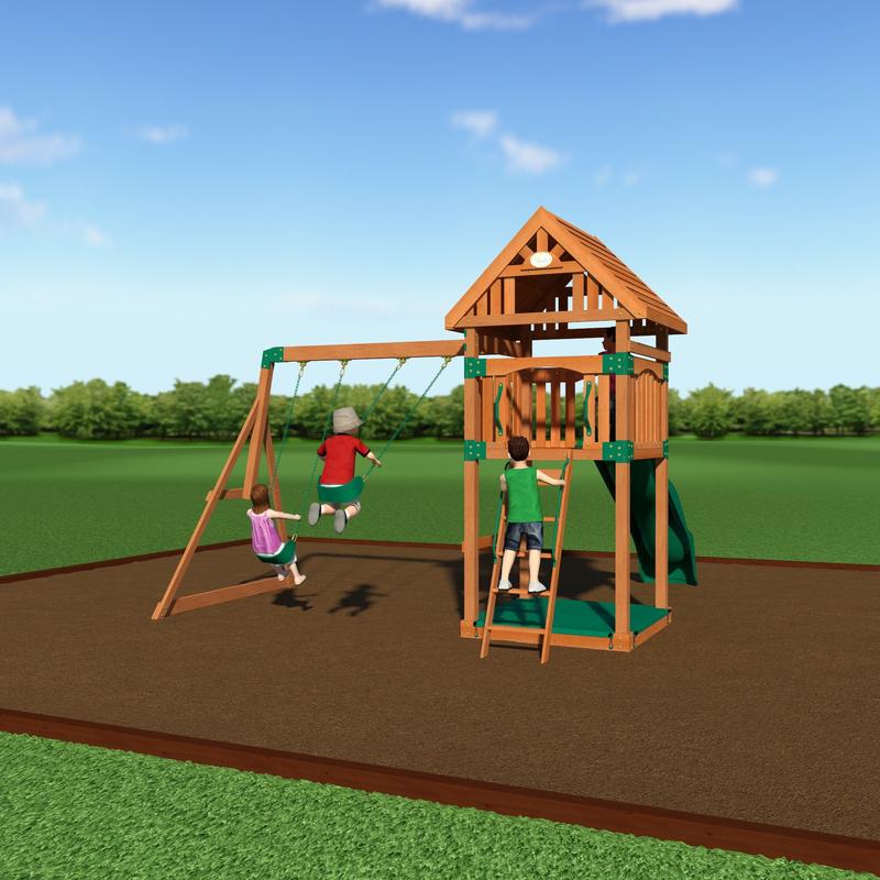 Trek Wooden Swing Set