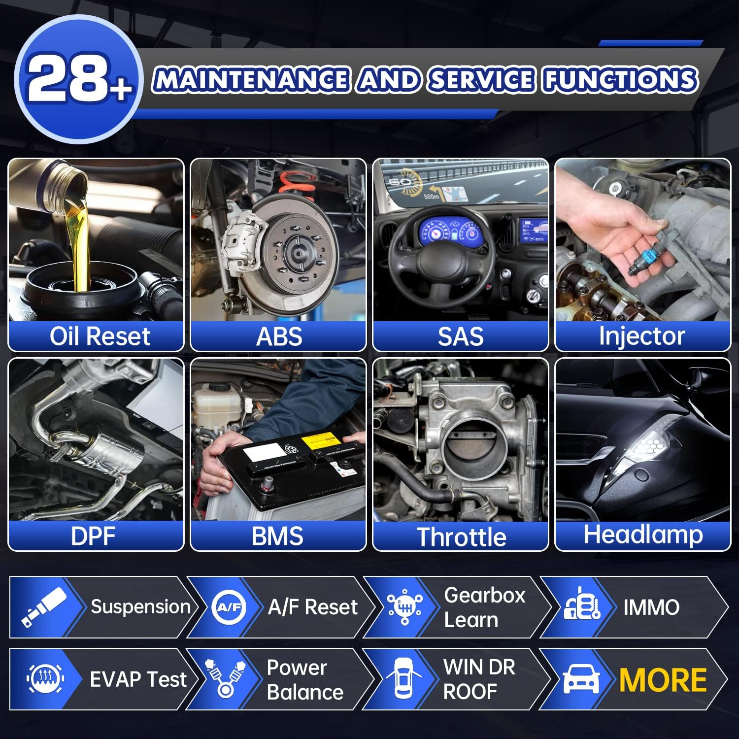 Autel MaxiCheck MX808S Android 11 Scanner EU Version 2024, Like MaxiCOM MK808S/MK808Z, Newer Model of MK808/MX808, Fully Bi-Directional, 28+ Service, OE All System Scan, ABS/SRS/EPB/BMS