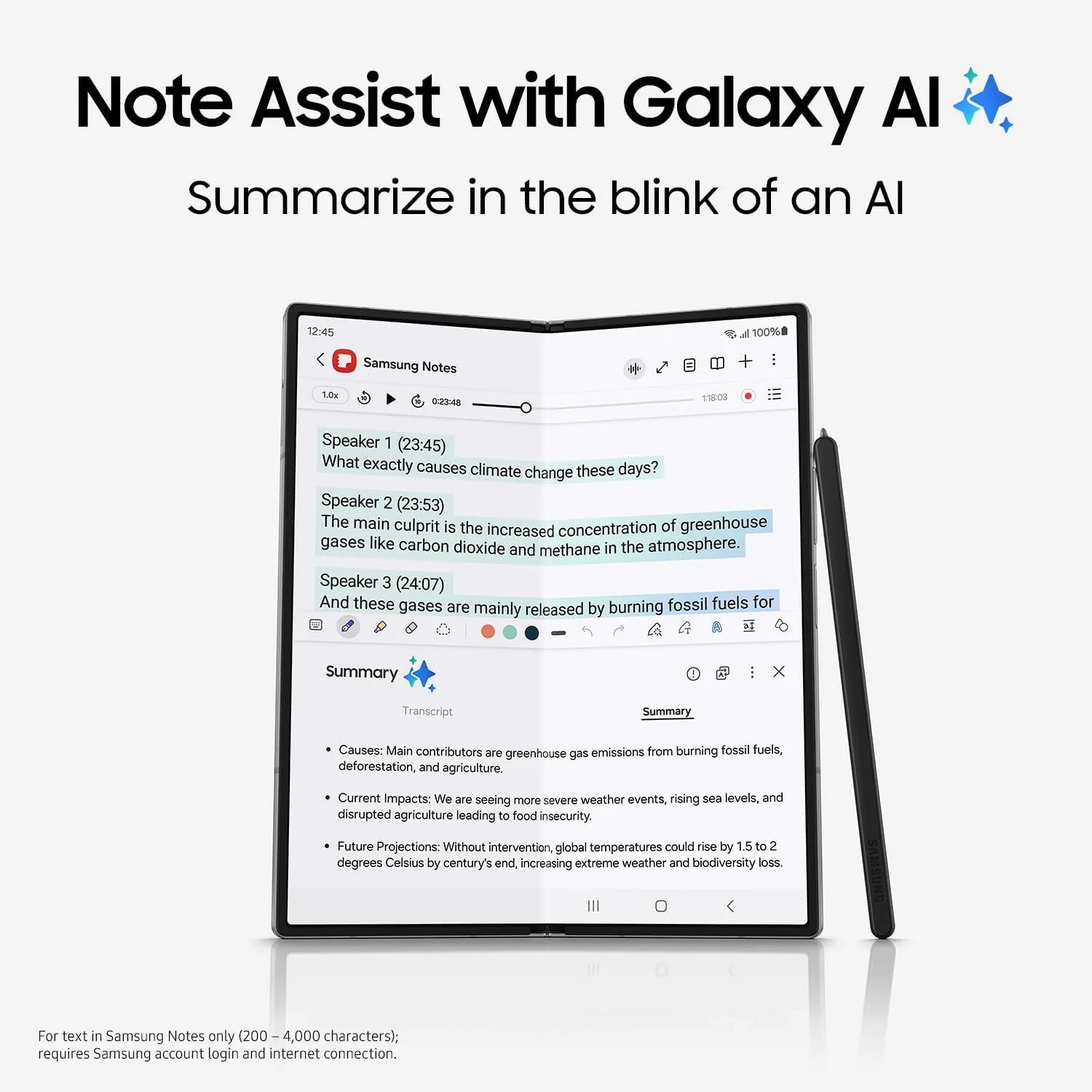 Samsung Galaxy Z Fold 6, 256GB Unlocked Android Smartphone, Circle to Search, Hands-Free Interpreter, AI Photo Edits, Foldable Display for Multitasking, 2024, US 1 Yr Warranty, Navy