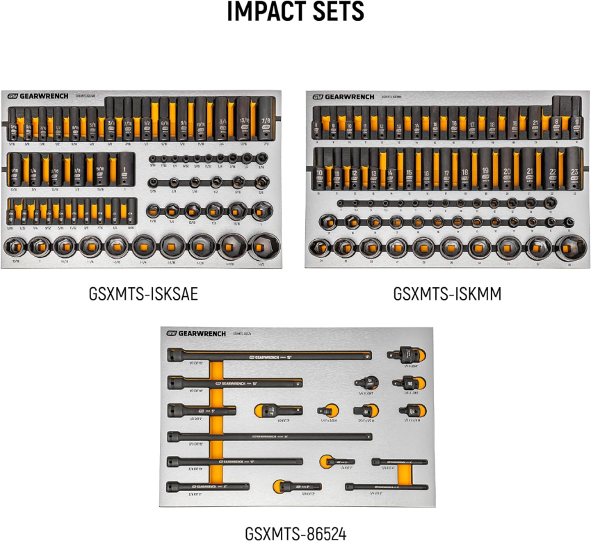 GEARWRENCH 1268 Piece Master Mechanics Tool Set in Premium Modular Foam Trays with GSX Mobile Tool Storage