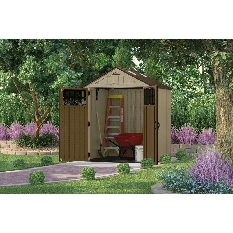 6 ft. 3 in. W x 5 ft. 6 in. D Resin Storage Shed