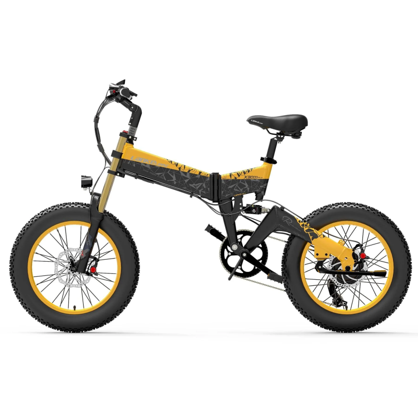 Lankeleisi X3000 Plus 1000W 20" Fatbike Dual Crown Fork Faltbares E-Mountainbike 17.5Ah