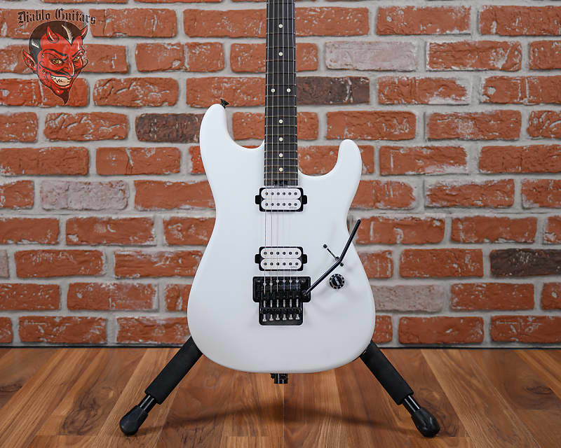 Charvel Jim Root Signature Pro-Mod San Dimas Style 1 HH FR E Satin White 2022 w/ Softshell Case